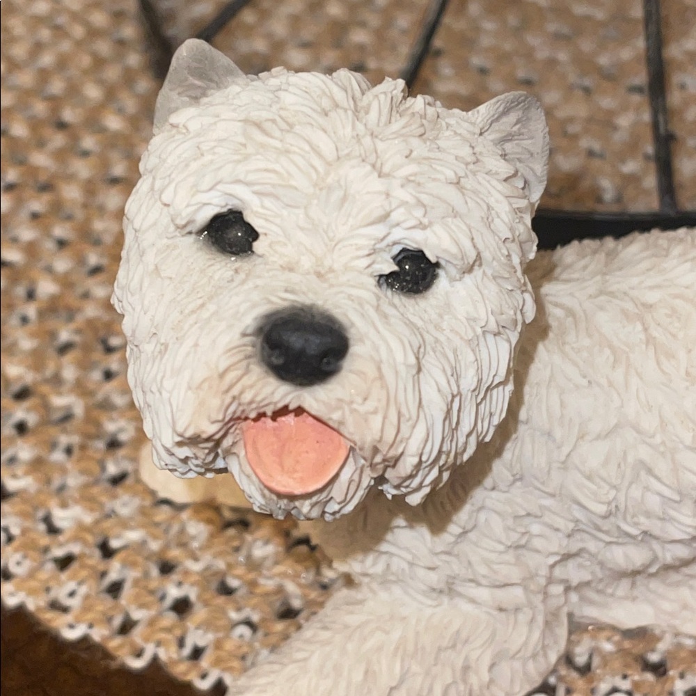 Castagna Italy Westie Dog Figurine  #633 Westie Resin Dog White